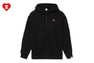 HEART BADGE HOODED ZIP UP SWEATER