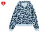 CAMO HOODED ZIP UP SWEATER