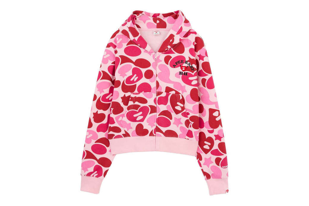 APEE X BABY MONSTER 】HEART BADGE ZIP HOODIE | bape.com