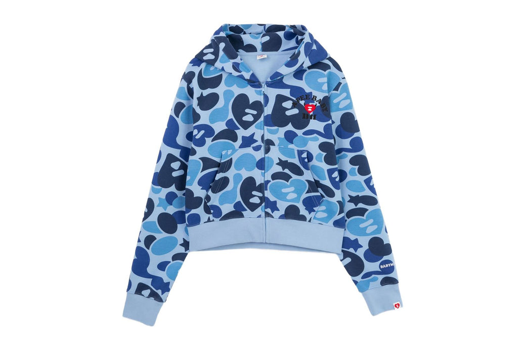 APEE X BABY MONSTER 】HEART BADGE ZIP HOODIE | bape.com