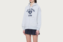 APEE HEART COLLEGE PRINT ZIP HOODIE