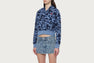 HEART BADGE CAMO HOODED ZIP UP SWEATER #1