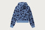 HEART BADGE CAMO HOODED ZIP UP SWEATER #1