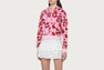 HEART BADGE CAMO HOODED ZIP UP SWEATER #1