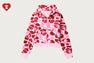 HEART BADGE CAMO HOODED ZIP UP SWEATER #1