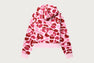 HEART BADGE CAMO HOODED ZIP UP SWEATER #1