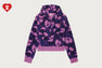 HEART BADGE CAMO HOODED ZIP UP SWEATER #1