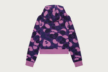 HEART BADGE CAMO HOODED ZIP UP SWEATER #1
