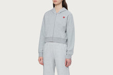 HEART BADGE HOODED ZIP UP SWEATER #2