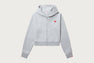 HEART BADGE HOODED ZIP UP SWEATER #2