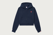 HEART BADGE HOODED ZIP UP SWEATER #2