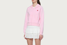 HEART BADGE HOODED ZIP UP SWEATER #2