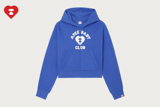 APEE HEART COLLEGE PRINT ZIP HOODIE