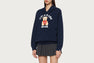 APEE BABY CUTIE BEAR PRINT HOODED ZIP UP SWEATER