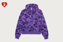 HEART CAMO HOODED ZIP UP SWEATER