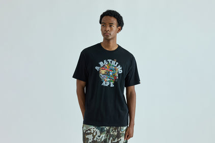 COLORFUL 3D GRAPHIC COLLEGE TEE