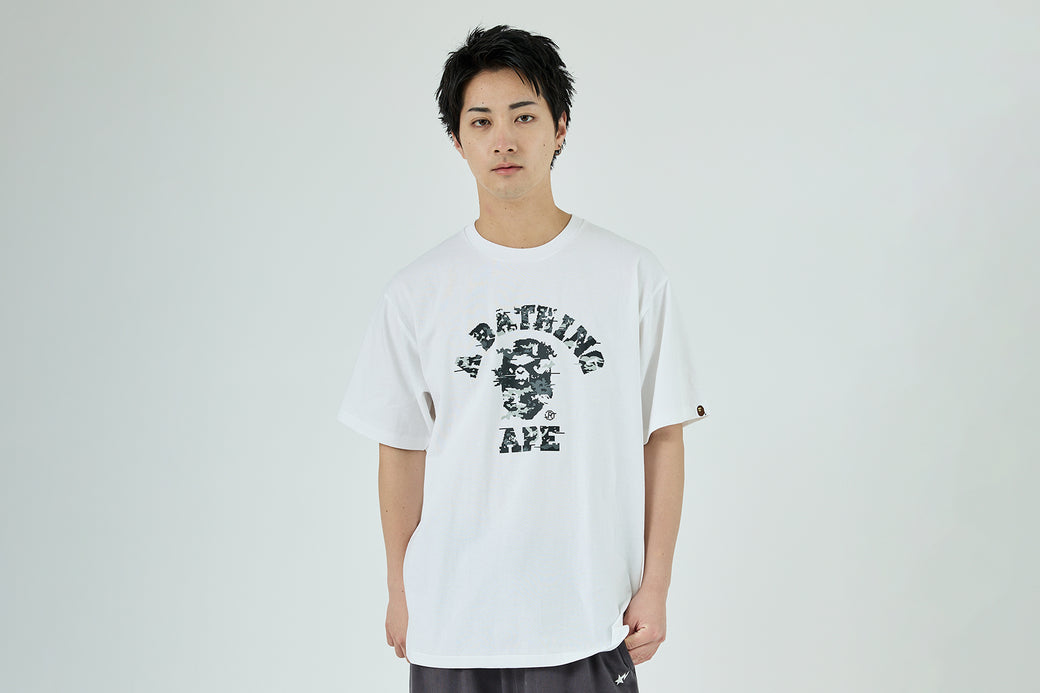 MULTI PIXEL CAMO COLLEGE TEE | bape.com