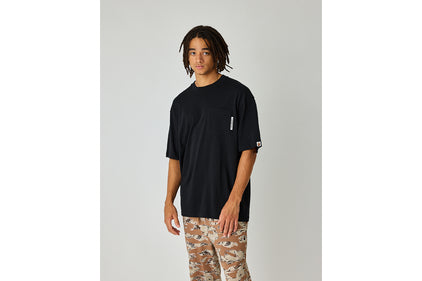 LINE CAMO FLAG LABEL POCKET TEE