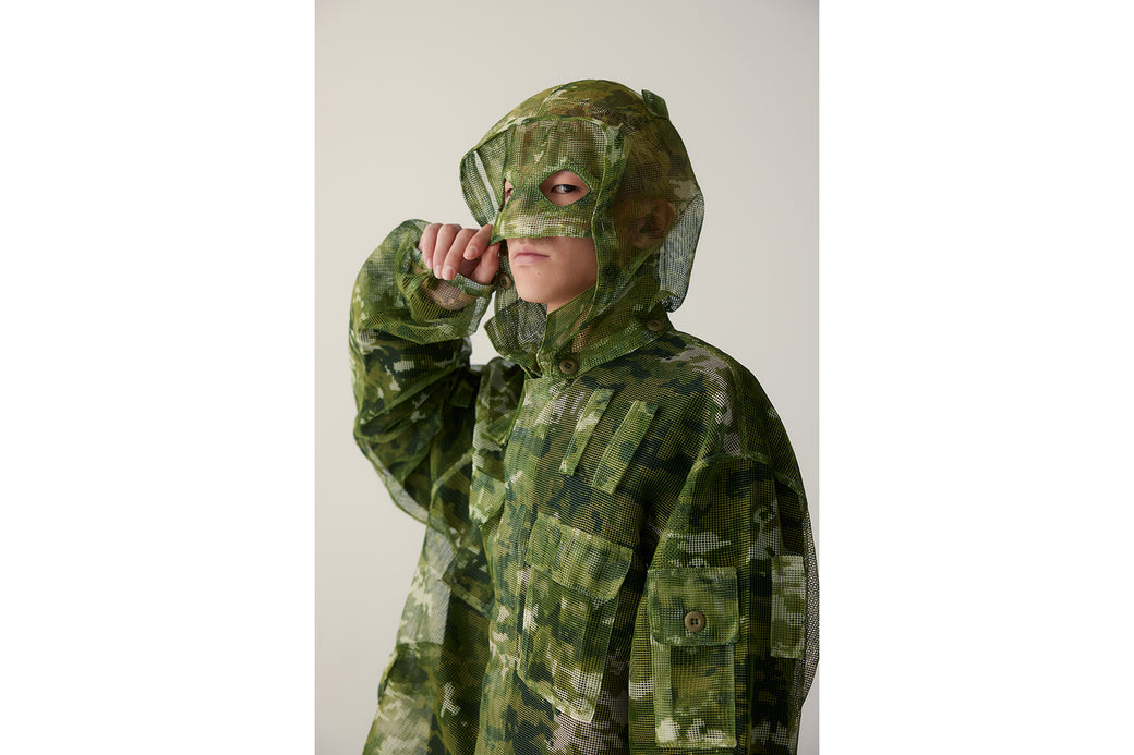 MULTI PIXEL CAMO MASK HOODED SHIRT JACKET | bape.com