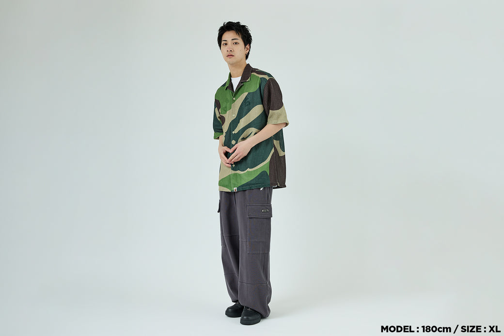 MEGA ABC CAMO MESH SHIRT | bape.com