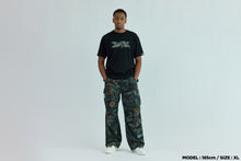 HYBRID CAMO MULTI BADGE CARGO PANTS