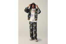 STA OVER PRINT 1ST CAMO MESH SHARK CROPPED FIT FULL ZIP HOODIE