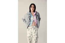 CRYSTAL LOGO PASTEL COLOR CAMO HALF FULL ZIP HOODIE
