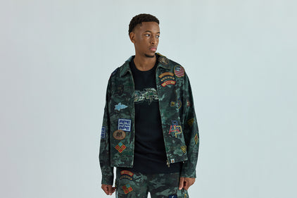 HYBRID CAMO MULTI BADGE JACKET