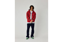 COLOR CAMO HEAVY WASHED CROPPED FIT ZIP HOODIE