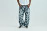 SOLID CAMO JACQUARD DENIM PANTS