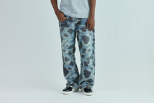 SOLID CAMO JACQUARD DENIM PANTS