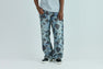 SOLID CAMO JACQUARD DENIM PANTS