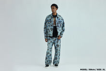 SOLID CAMO JACQUARD DENIM PANTS