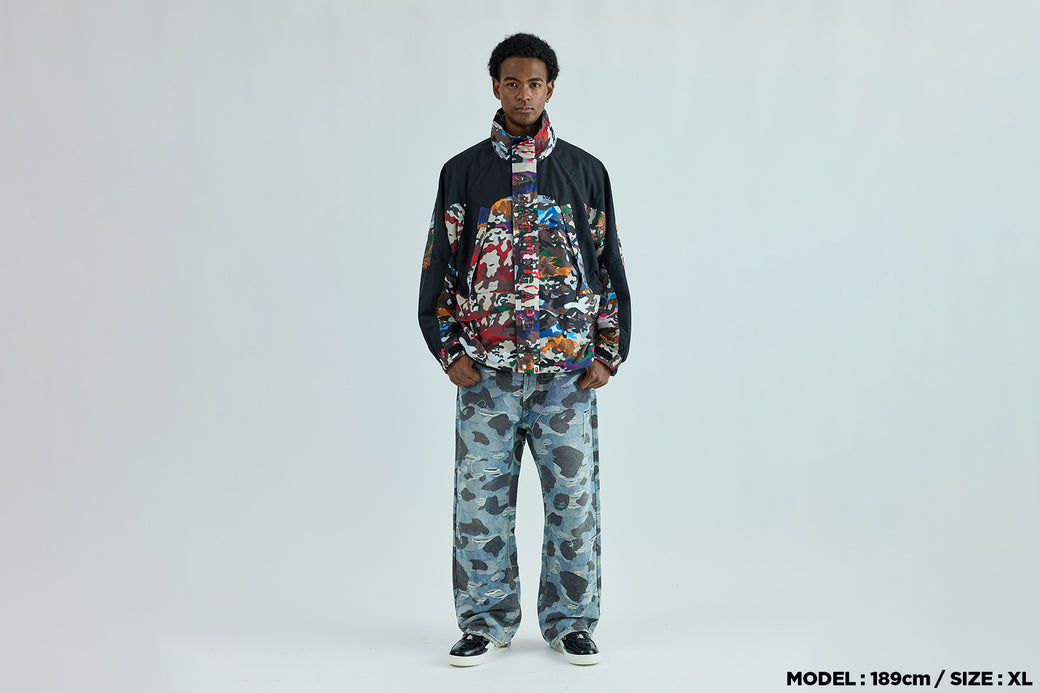 SOLID CAMO JACQUARD DENIM PANTS | bape.com