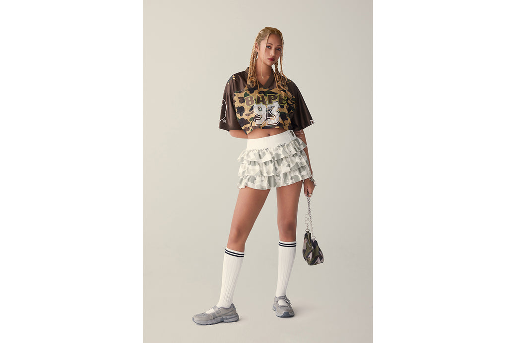 S 即発送 BAPE COLOR CAMO RUFFLE SWEAT SKIRT COLOR CAMO RUFFLE SWEAT SKIRT | bape.com