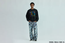 HEAVY WASHED MULTI MILO LOGO RELAXED FIT CREWNECK SWEATSHIRT