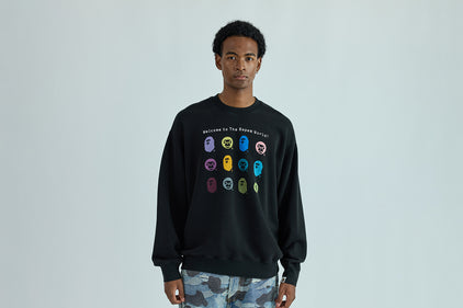 HEAVY WASHED MULTI MILO LOGO RELAXED FIT CREWNECK SWEATSHIRT