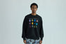 HEAVY WASHED MULTI MILO LOGO RELAXED FIT CREWNECK SWEATSHIRT
