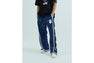 COLOR CAMO MESH HIGH SPLIT SNAP BUTTON RELAXED FIT PANTS