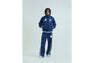 COLOR CAMO MESH HIGH SPLIT SNAP BUTTON RELAXED FIT PANTS