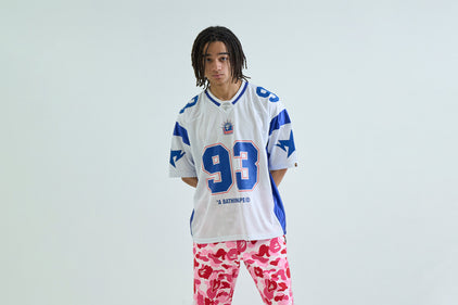 SOLID CAMO JACQUARD MESH CROPPED FIT FOOTBALL JESEY