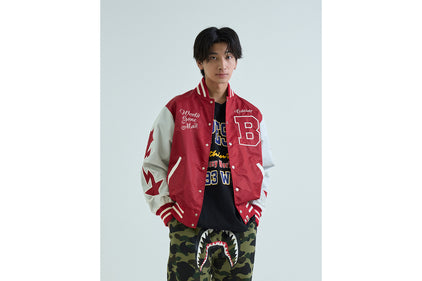 BAPE NYLON VARSITY JACKET