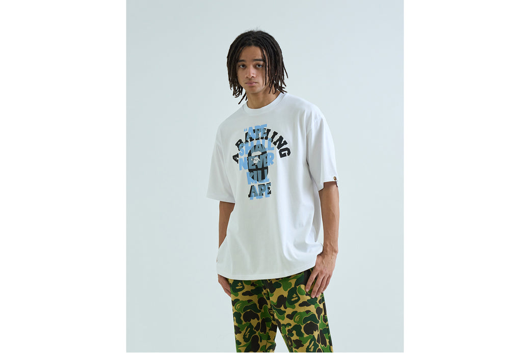 APE SHALL NEVER KILL APE COLLEGE RELAXED FIT TEE | bape.com