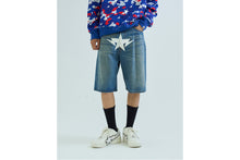 TWIN STA KNEE LENGTH SELVEDGE DENIM SHORTS