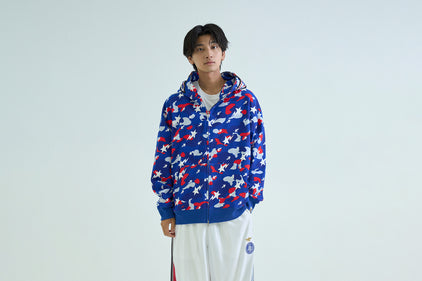 STA STRIKE CAMO SHARK RELAXED FIT FULL ZIP HOODIE