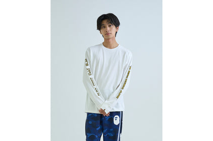 BAPE CARD GRAPHIC LONG SLEEVE TEE BAPEC