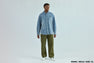 ONE POINT LINE CAMO JACQUARD DENIM LS SHIRT