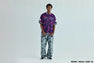 COLOR CAMO MESH WARM UP RELAXED FIT SHIRT