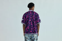 COLOR CAMO MESH WARM UP RELAXED FIT SHIRT