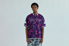 COLOR CAMO MESH WARM UP RELAXED FIT SHIRT